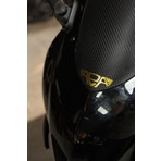 Banxtre Motor ve Kask Için Mat Gold Aea Altın Elbiseli Adam Sticker Etiket (10CM)