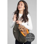 Salya Store Peluş astarlı haki renk köpek ana kucağı taşıma çantası 0-8kg