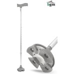 BGM Akıllı Baston Yüksek Kalite Gri Beyaz Renkli Ergonomik Tasarım ile Güvenli Destek
