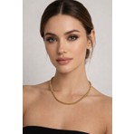 Solare Accessories Altın Kaplama Hematit Taşlı Vintage Kolye