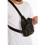 Sannora Bags Unisex Su Geçirmez Kulaklık USB Çıkışlı Çapraz Askılı Çanta Bel Omuz ve Göğüs Çanta Günlük Bodybag