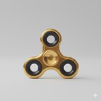 C&On Design Metal Stres Çarkı Fidget Spinner Uzun Süre Dönme Özelliği Sarı Rengi ile Dayanıklı