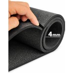 Epomix Siyah Kauçuk Zemin Kaplaması 1m2 (120x84cm) Düz Desenli Dayanıklı 4 mm Kalınlık