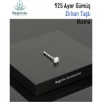 925 Ayar Gümüş Zirkon Taşlı Begonia Accessories Hızma Klasik Tema Oval Şekil Kadın Kullanıcı İçin