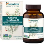 Himalaya Organic Shatavari Hormone Balance Menstrual Cramp Menopause Support 1300 Mg, 60 Caplets