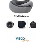 Visco Sleep Seyahat Yastığı Ortopedik Visco Spiral Seyahat Yastığı 32X25X14 cm