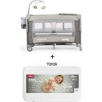 Kanz Sleepside +Plus Anne Yanı Park Yatak Gri - Yatak