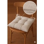 Mirayra 40X40 cm Bağcıklı Sandalye Minderi - Dekoratif Yumuşak Mutfak, Bahçe ve Balkon Minderi