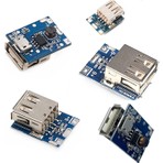 Devre Dünyası 5 Adet Micro USB Girişli Powerbank Şarj Devresi Koruma 3.7V Lipo, Li-Ion Pili 5V Dişi USB Çıkışa Güçlendirme Modülü