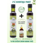 Las Frutas Yemeklik Kabak Çekirdeği Yağı 250 ml 2’li – Soğuk Sıkım, Çok Amaçlı, Saf & Doğal