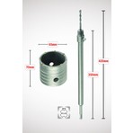 Gfb 65MM Beton Duvar Delme Panç + Sds-Plus (350MM) Uzun Adaptörlü