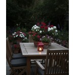 Artepieza Kırmızı Camlı Metal Salon Bahçe ve Balkon Tipi Askılı Dekoratif Fener-Hediyelik Dekoratif Fener Mumluk-Retro Dekoratif Metal Fener Mumluk 12*6 cm