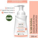 INCIA %100 Doğal İntim Yıkama Köpüğü Ph 3.8 Beyazlatma Etkili ve Koku Önleyici Vegan 200 ml
