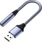 Veggieg Usb-A To 3.5mm Jack Aux Mikrofon Destekli Dac Chip Hifi Ses Kartı
