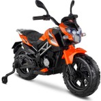 Babyhope 447 Motocross Akülü Motor Çocuk Motoru 12V Turuncu