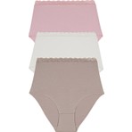 Suwen 3 Lü Paket Pamuklu Yüksek Bel Slip Külot