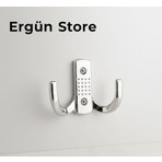 Ergün Store Noktalı Portmanto Vestiyer Duvar Dolap Askısı Krom Metal Mobilya Kapı Askılığı ( 5 Adet )