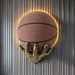 SUME Dekoratif El Şeklinde Duvara Monte Basketbol,futbol Topu Tutucu Reçine Oda Dekoru Top Saklama Için Ideal Spor Temalı Oda Dekoru