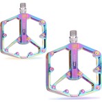 Meroca Rainbow Alüminyum Platformlu Bisiklet Pedalı 106 mm x 126 mm Rulmanlı ve Dayanıklı Malzeme