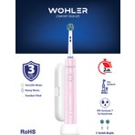 Wohler Değiştirilebilir Başlıklı Şarj Edilebilir Elektrikli Diş Fırçası - Pembe