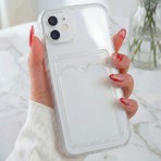Fibaks Apple iPhone 11 Kılıf Kamera Koruma ve Köşe Korumalı Kartlıklı Cüzdanlı Darbe Emici Kapak