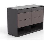 Enza Home Modena Ada Şifonyer 6 Çekmeceli Kahverengi MDF 85 cm Yükseklik 121 cm Genişlik Modern Tasarım