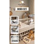 Yüncü Hanım  Yün Dolgu Bebek Uyku Seti 3'lü Paket (Yün Yorgan + Yün Alez + Yün Yastık)