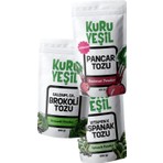 Kuru Yeşil Sebze Tozu Paketi 300 gr Vegan Doğal İçeriklerle Brokoli Pancar Ispanak Tozu