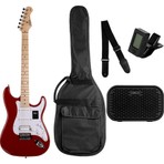 KOZMOS KGP-STG20HSS-RD Kırmızı Elektro Gitar + NOVA-MINI-BK 10W Amfi Başlangıç Paketi