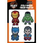 Fantastic 4'lü Süper Kahraman Arma Seti - Ütüyle Yapışan Dokuma Yama Patch - Iron Man, Hulk, Batman, Superman