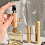 Baymusk Teknoloji Bambu 5 ml Doldurulabilir Parfüm Şişesi Taşınabilir Cep Seyahat Parfüm Şişesi Atomizer