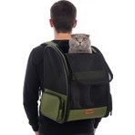 PUGALO AirMove Premium Kedi Köpek Taşıma Çantası Silinebilir Yırtılmaz Fileli Yeşil Bükülmez Gövde