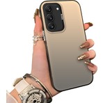 Ucuc Samsung Galaxy S22 Uyumlu Kılıf Akrilik Sert Arka Panel Mat Dokulu Yan Silikon Darbe Emici Kamera Koruma Kapak