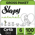 Sleepy Natural Gross Paket Bebek Bezi 6 Numara Xlarge 100 Adet