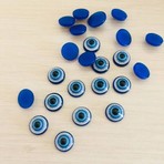 İğne İzi Simli Nazar Boncuğu 6 mm (100 Adet )