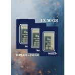  3x50=150 Gram Külçe Gümüş - 999,9 | Sertifikalı