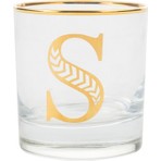 Mudo Concept Cam Su Bardağı Kişisel Desenli Kulpsuz 300 ml Renkli Monogram Motifi ile