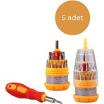Gümrük Bey Mini Tornavida 31'li Set, 5 Adet Çok Amaçlı Pratik Tornavida Seti