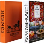 2'li Hermes/bohems Dekoratif Kitap Kutu