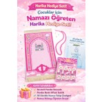 Simply Line Namaz öğreniyorum ve çizelgesi Büyük Boy 45X90 Kız Erkek Çocuk Namaza Ilk Adım Çocuk Seccade Eğlenceli Dekoratif Namazlık