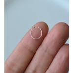 925 Ayar Gümüş Sıkıştırmalı Fake Deliksiz Halka Piercing Burun Hızma ( Çap:9 mm - Kalınlık 1 mm )