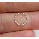 925 Ayar Gümüş Halka Hızma | Ince Model Burun Piercing | Çap: 9 mm