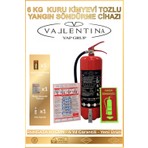 Vallentina 6 kg Tozlu Yangın Söndürme Cihazı Ruhsata Uygun Tse-Hyb/ce Belgeli (Talimat-Levha-Askı Aparatlı)