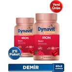 Dynavit Gummies Iron 60X2 Çiğnenebilir Form - Aile Boyu Kullanım – Demir - Enerji