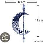 Trakya Tattoo 1 Ay Kalıcı Dövme Ok Ay Doğa Geçici Dövme MGZS-018