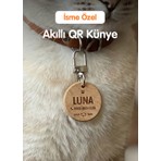 Ben Evcilim Akıllı Kedi İsimlik Künye İsimli Kedi Künyesi QR Kodlu Dijital Profilli