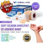 Wealtivo Soft Silikon Bant, Silikonlu Yara İzi Giderici Bandı 3m, Skar Ameliyat Sezeryan Yanık Cerrahi İzler için Keloid Bandı