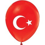 İstoç Parti Ay Yıldız Türk Bayraklı Balon 10 Adet