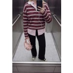 DeFacto %100 Pamuk Loose Fit Çizgili Sweatshirt G9467AX26SP