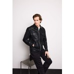 DeFacto Slim Fit Astarlı Fermuarlı Suni Deri Mont F7745AX26SP